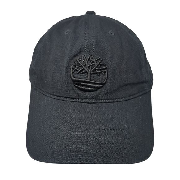 Timberland Snapback Hat Black One Size Adjustable Embroidered 6 Panel - Picture 1 of 9